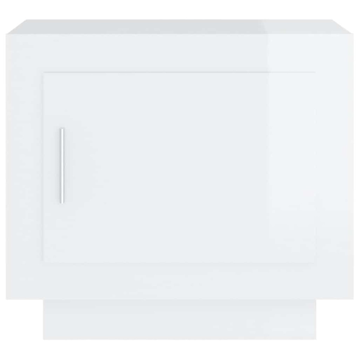 vidaXL Τραπεζάκι Σαλονιού Γυαλιστερό Λευκό 51x50x45 εκ. Επεξεργ. Ξύλο