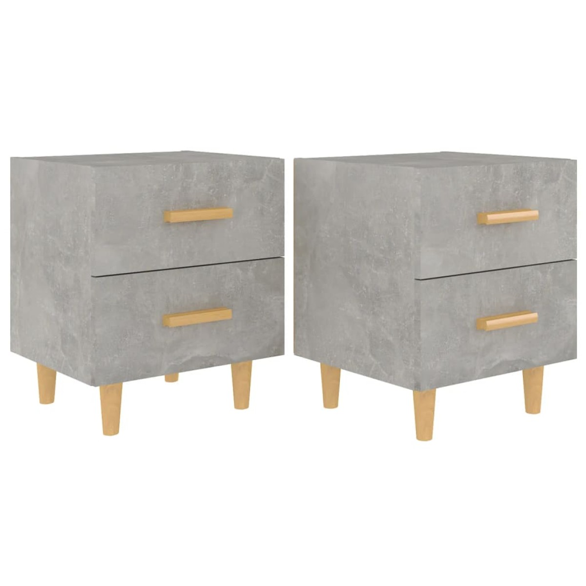 vidaXL Κομοδίνα 2 τεμ. Γκρι Σκυροδέματος 40 x 35 x 47,5 εκ.