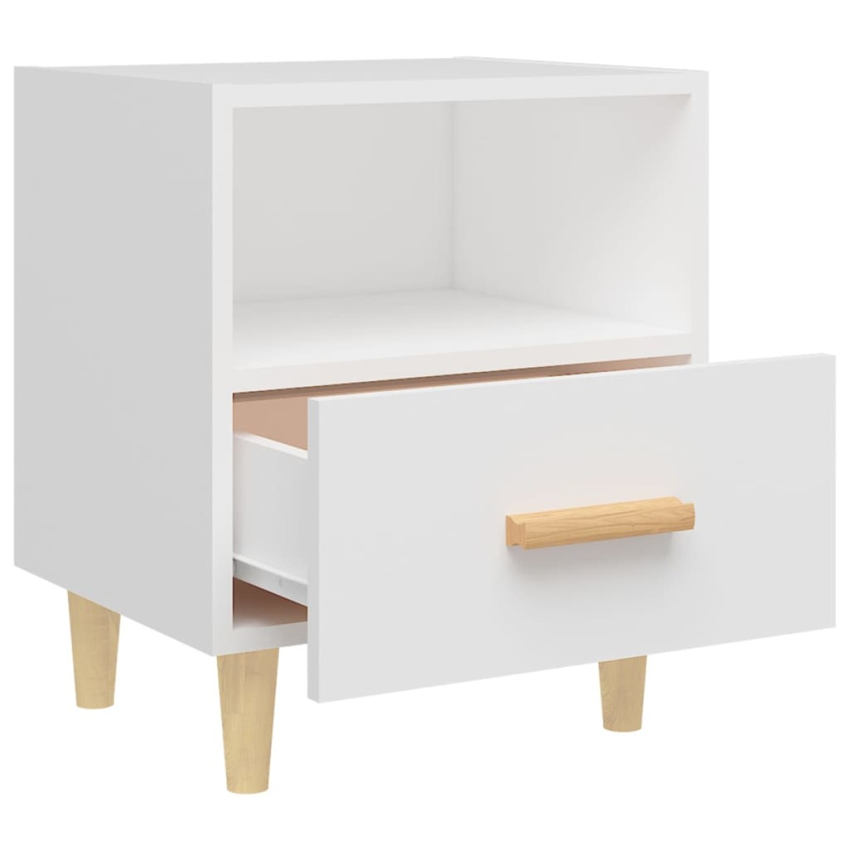 vidaXL Κομοδίνο Λευκό 40 x 35 x 47 εκ.