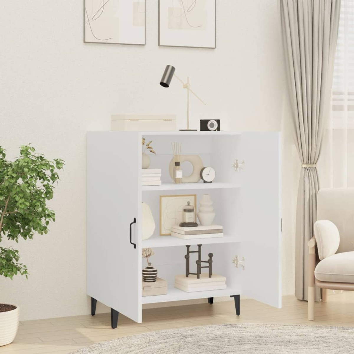vidaXL Ντουλάπι Λευκό 70 x 34 x 90 εκ. από Επεξεργασμένο Ξύλο