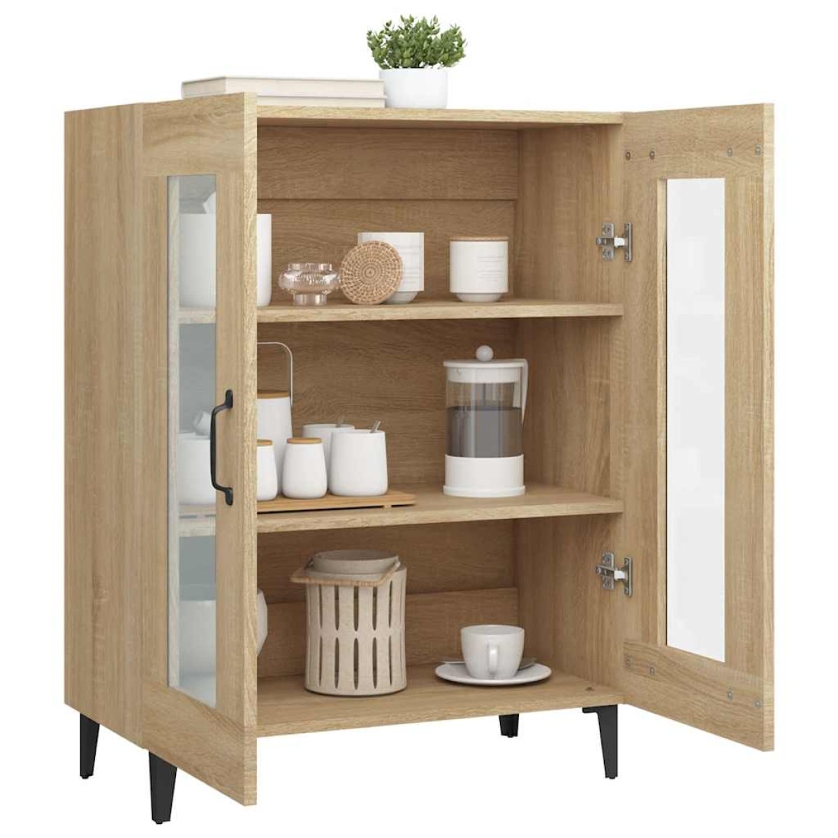 vidaXL Ντουλάπι Sonoma Δρυς 69,5 x 34 x 90 εκ. από Επεξεργασμένο Ξύλο