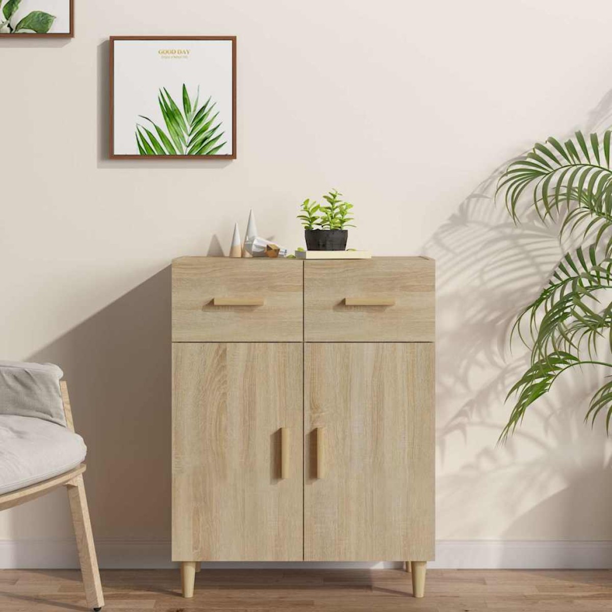vidaXL Μπουφές Sonoma Δρυς 69,5 x 34 x 89 εκ. από Επεξεργασμένο Ξύλο