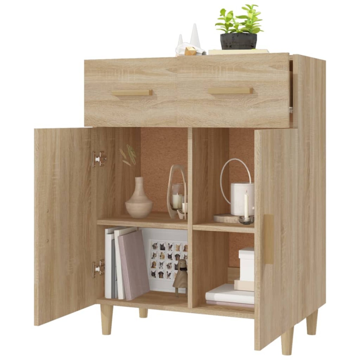 vidaXL Μπουφές Sonoma Δρυς 69,5 x 34 x 89 εκ. από Επεξεργασμένο Ξύλο