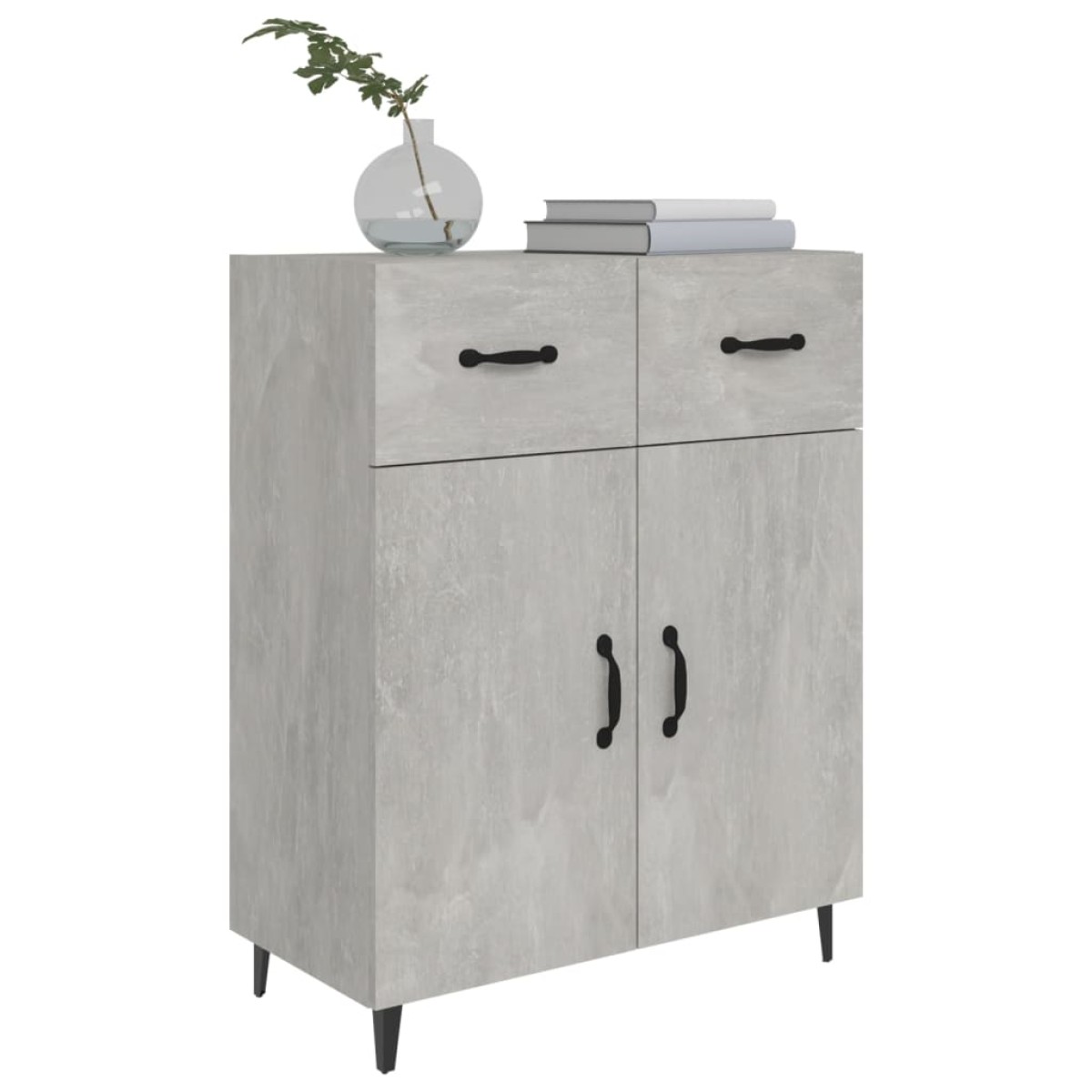 vidaXL Ντουλάπι Γκρι Σκυροδέματος 69,5x34x90 εκ. Επεξεργασμένο Ξύλο