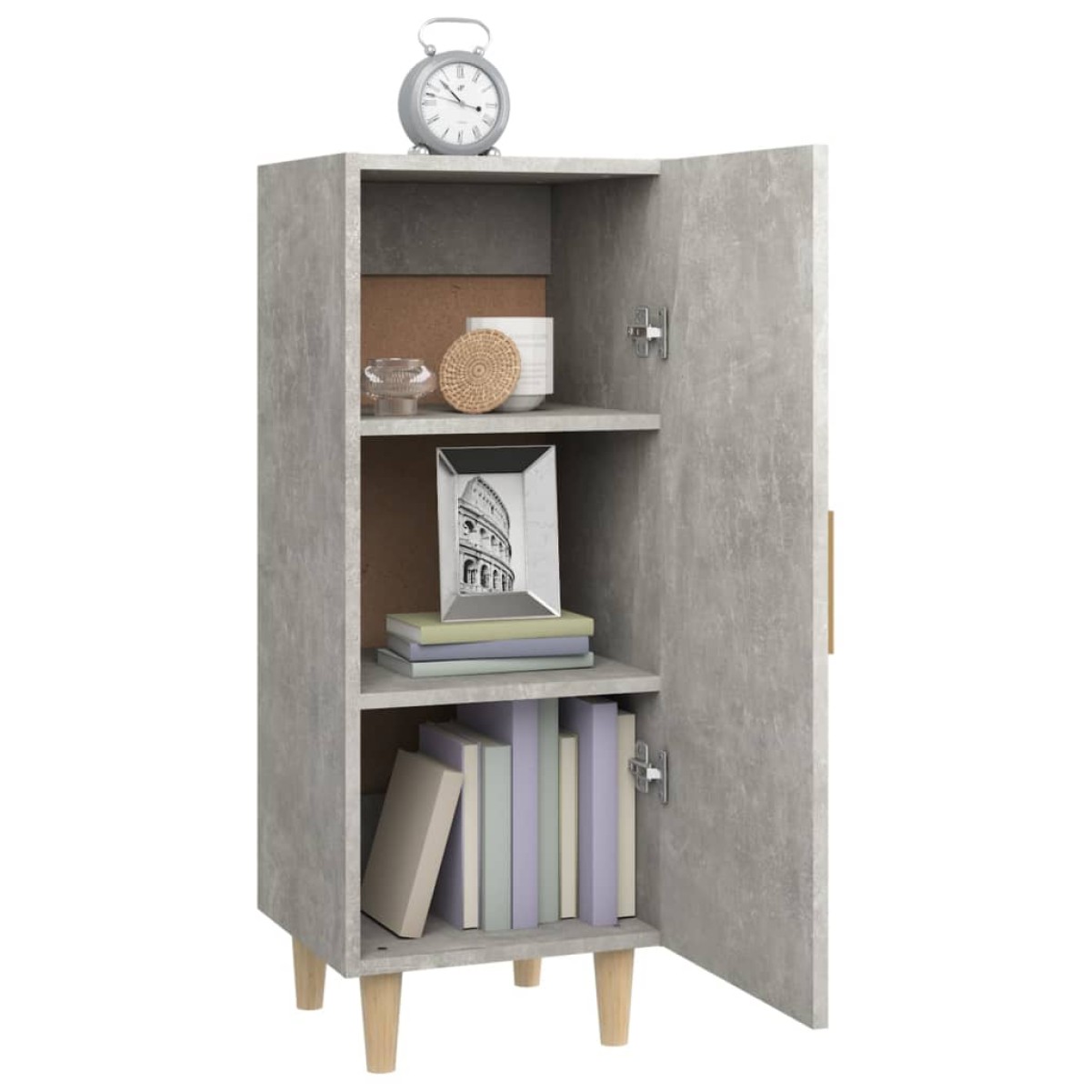 vidaXL Ντουλάπι Γκρι Σκυροδέματος 34,5x34x90 εκ. Επεξεργασμένο Ξύλο