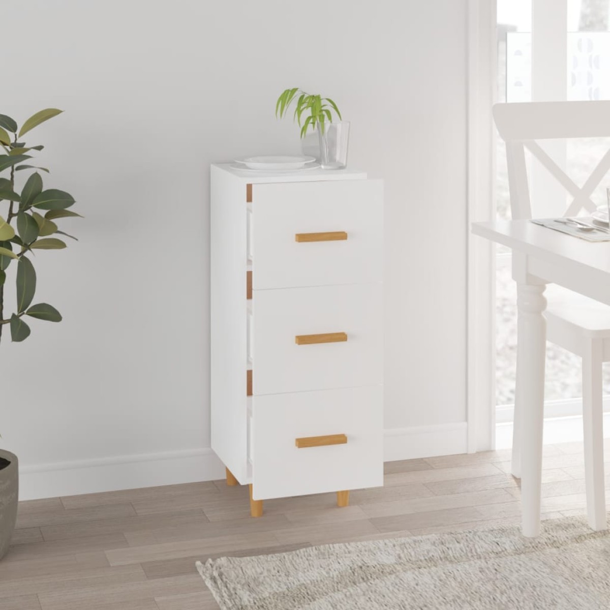 vidaXL Ντουλάπι Λευκό 34,5 x 34 x 90 εκ. από Επεξεργασμένο Ξύλο
