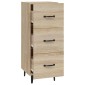 vidaXL Ντουλάπι Sonoma Δρυς 34,5x34x90 εκ. από Επεξεργασμένο Ξύλο