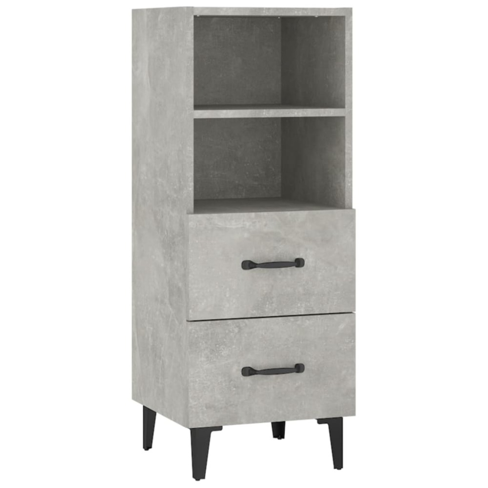 vidaXL Ντουλάπι Γκρι Σκυροδέματος 34,5x34x90 εκ. Επεξεργασμένο Ξύλο