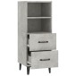 vidaXL Ντουλάπι Γκρι Σκυροδέματος 34,5x34x90 εκ. Επεξεργασμένο Ξύλο