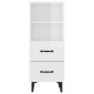 vidaXL Ντουλάπι Γυαλιστερό Λευκό 34,5x34x90 εκ. Επεξεργασμένο Ξύλο