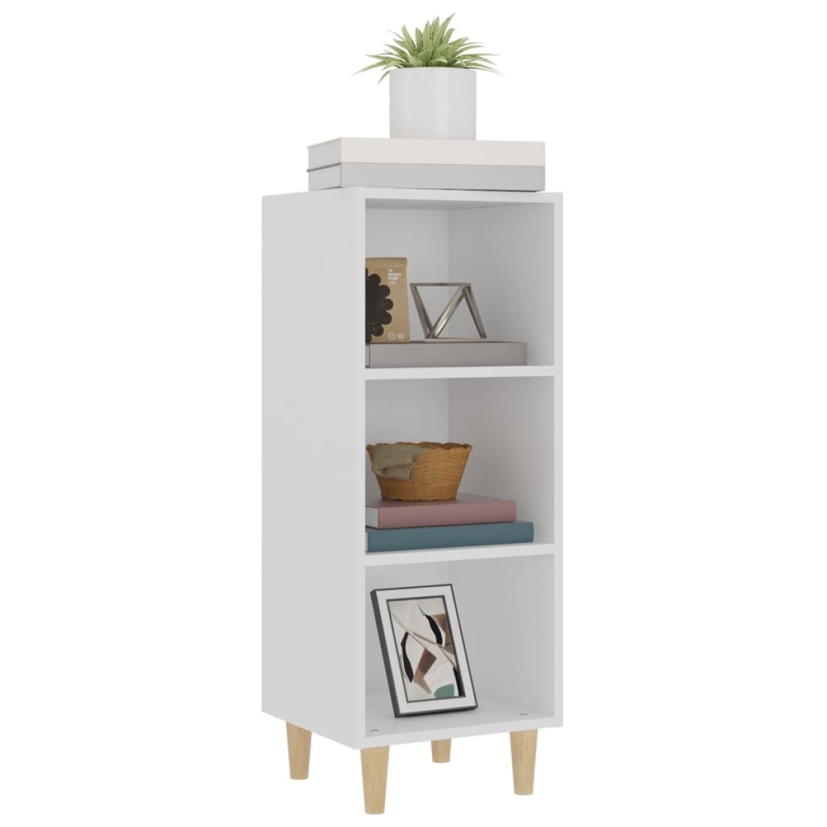 vidaXL Ντουλάπι Λευκό 34,5x32,5x90 εκ. από Επεξεργασμένο Ξύλο