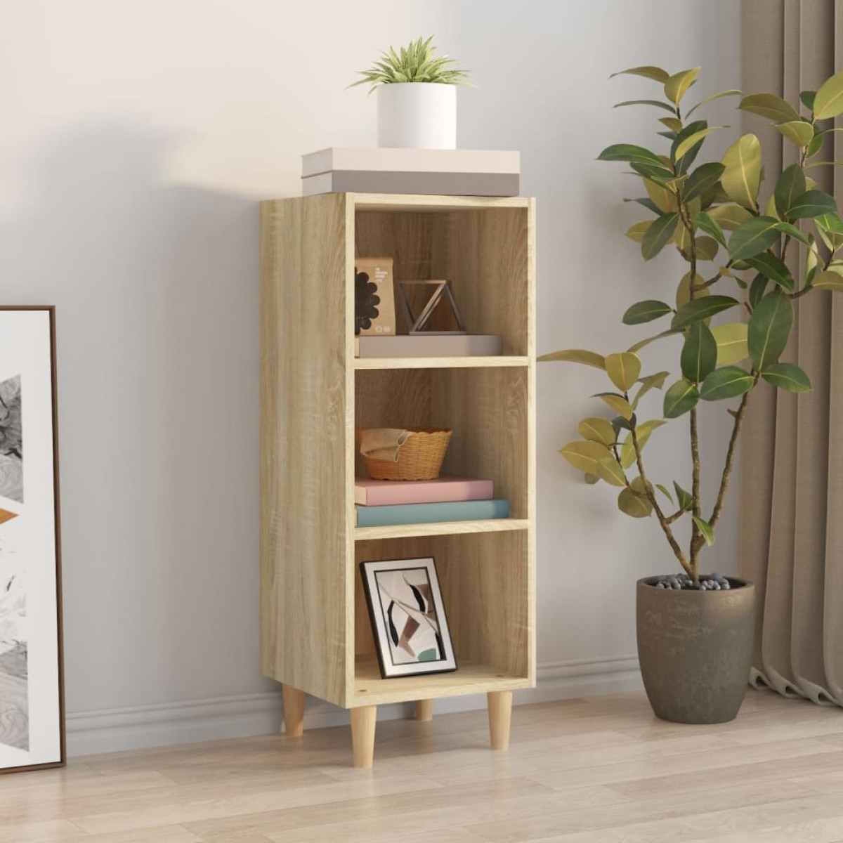 vidaXL Ντουλάπι Sonoma Δρυς 34,5x32,5x90 εκ. από Επεξεργασμένο Ξύλο