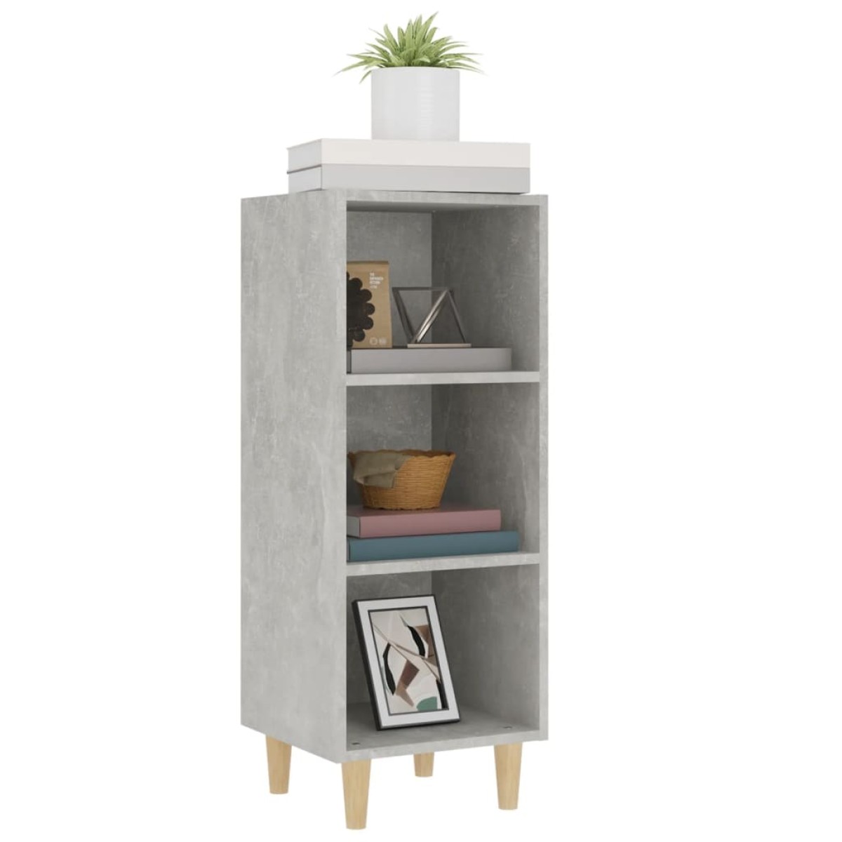 vidaXL Ντουλάπι Γκρι Σκυροδέματος 34,5x32,5x90 εκ. Επεξεργασμένο Ξύλο