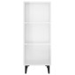 vidaXL Ντουλάπι Γυαλιστερό Λευκό 34,5x32,5x90 εκ. Επεξεργασμένο Ξύλο