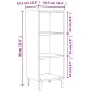 vidaXL Ντουλάπι Γυαλιστερό Λευκό 34,5x32,5x90 εκ. Επεξεργασμένο Ξύλο