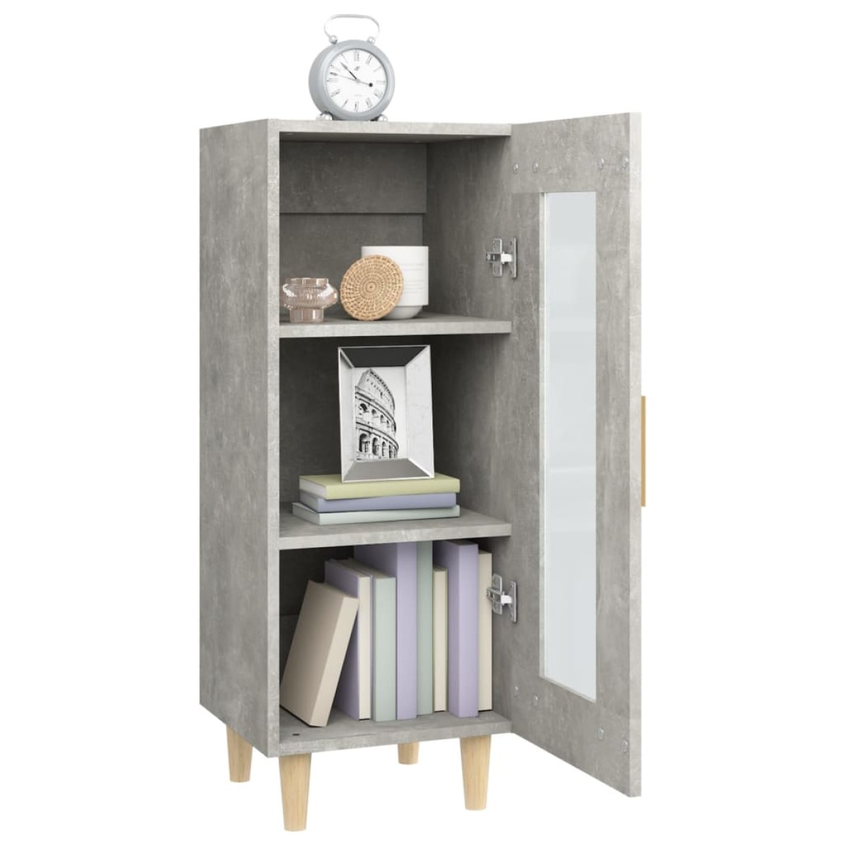 vidaXL Ντουλάπι Γκρι Σκυροδέματος 34,5x34x90 εκ. Επεξεργασμένο Ξύλο