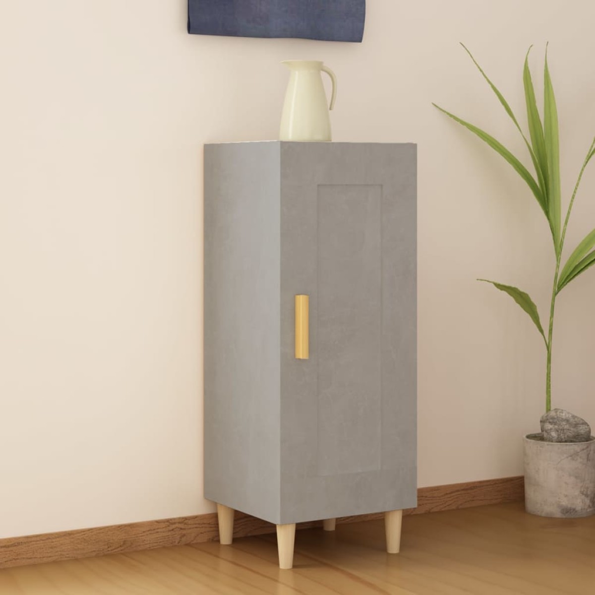 vidaXL Ντουλάπι Γκρι Σκυροδέματος 34,5x34x90 εκ. Επεξεργασμένο Ξύλο