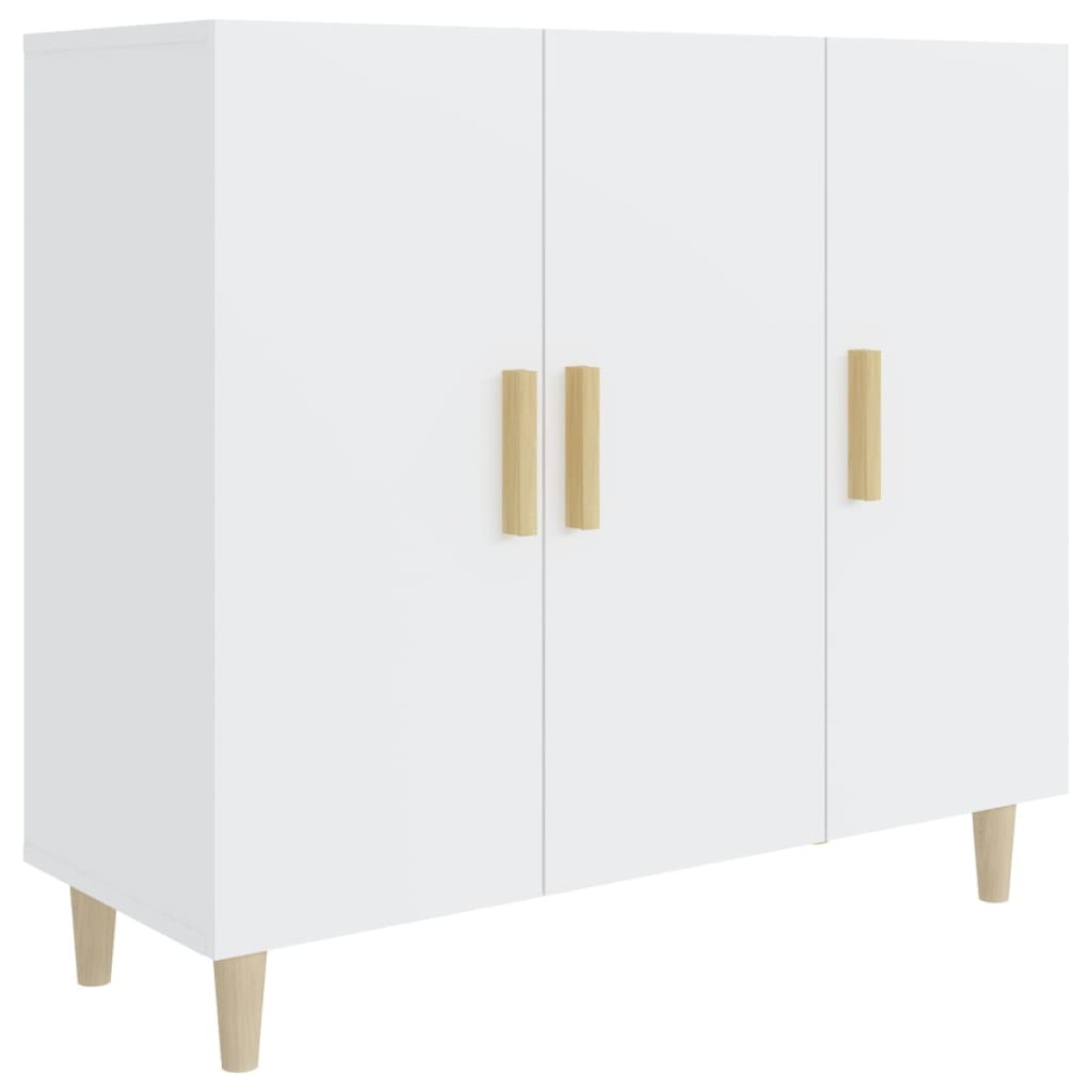 vidaXL Μπουφές Λευκός 90 x 34 x 80 εκ. από Επεξεργασμένο Ξύλο