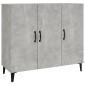 vidaXL Ντουλάπι Γκρι Σκυροδέματος 90x34x80 εκ. Επεξεργασμένο Ξύλο