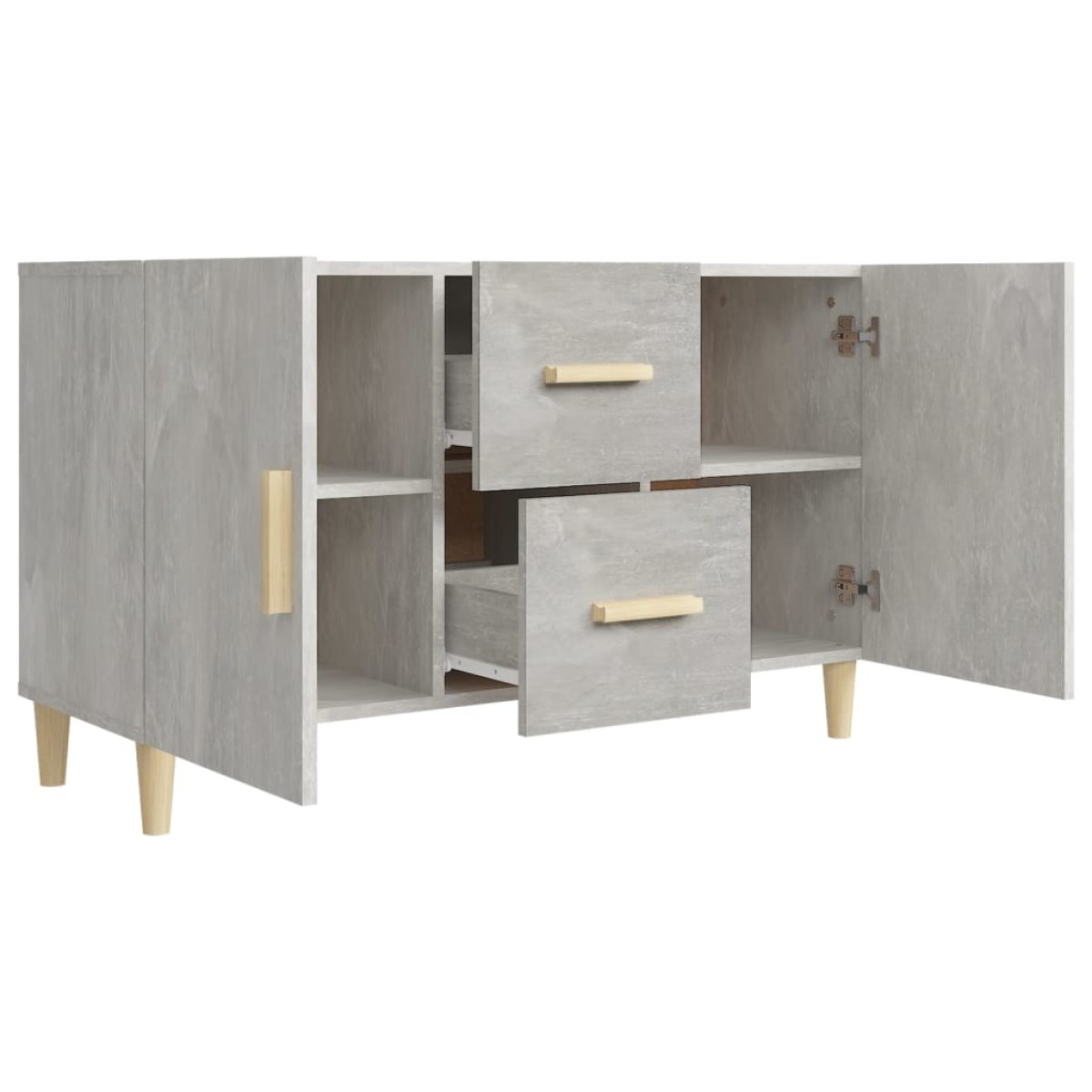 vidaXL Ντουλάπι Γκρι Σκυροδέματος 100 x 36 x 60 εκ. Επεξεργασμένο Ξύλο