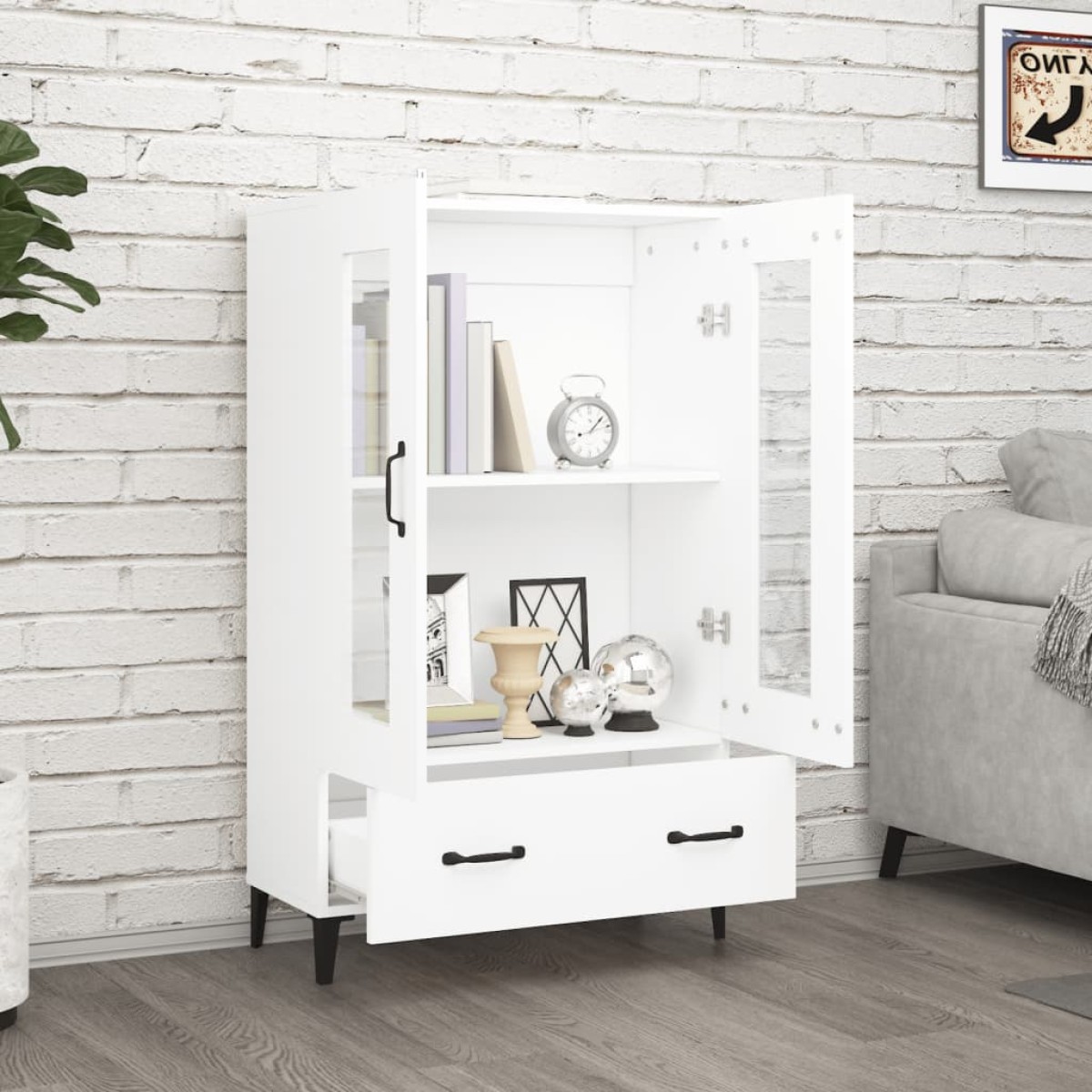 vidaXL Ντουλάπι Λευκό 70 x 31 x 115 εκ. από Επεξεργασμένο Ξύλο