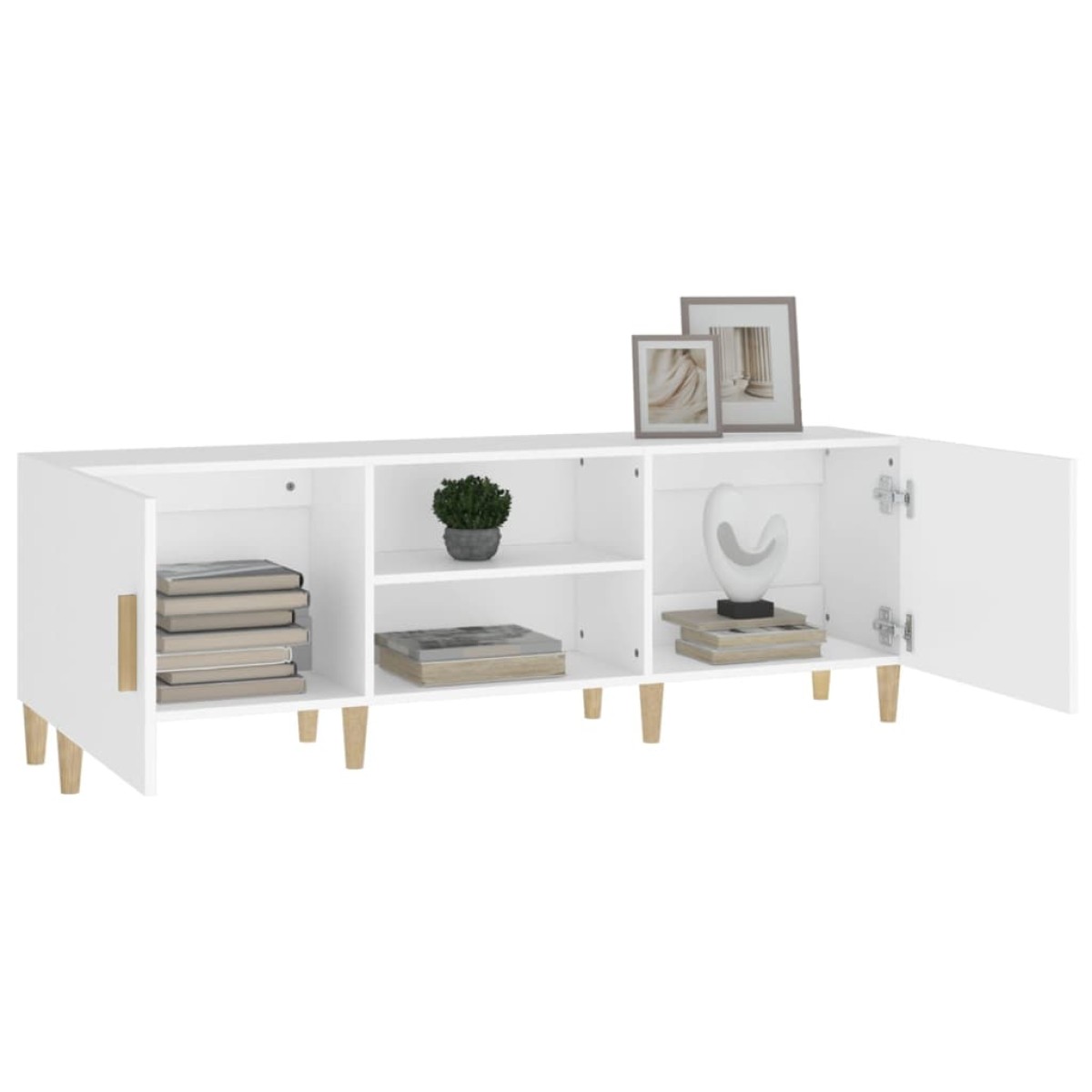 vidaXL Έπιπλο Τηλεόρασης Λευκό 150 x 30 x 50 εκ. Επεξεργασμένο Ξύλο