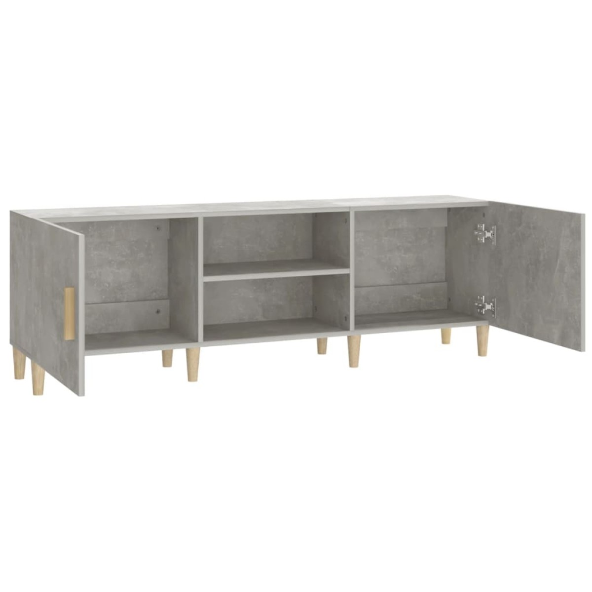 vidaXL Έπιπλο Τηλεόρασης Γκρι Σκυροδέματος 150x30x50 εκ. Επεξ. Ξύλο