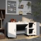vidaXL Γραφείο Λευκό 140 x 50 x 75 εκ. από Επεξεργασμένο Ξύλο
