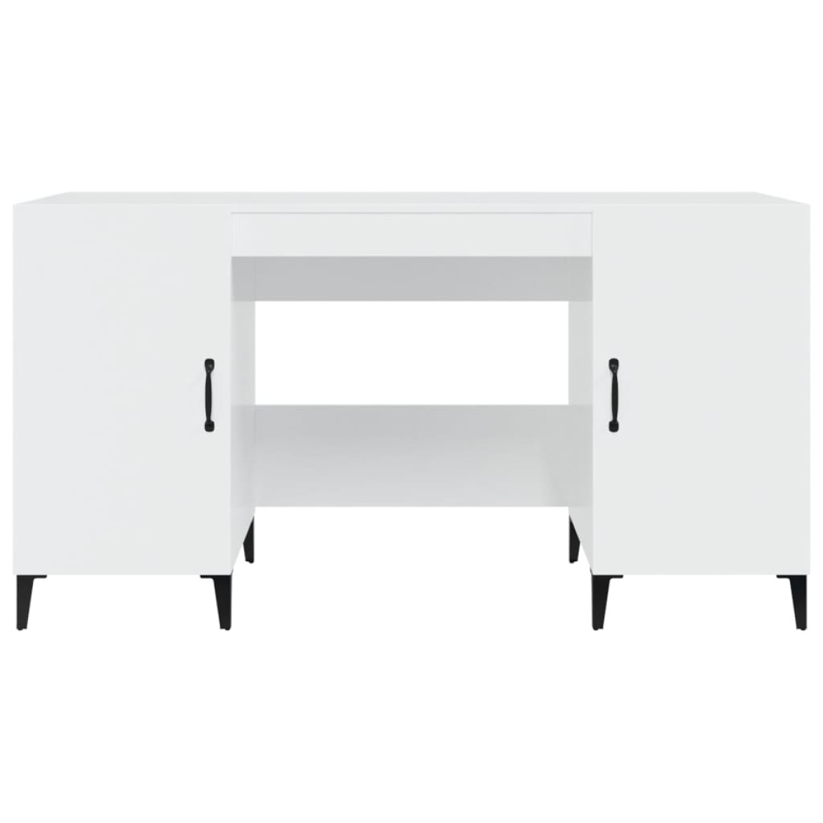 vidaXL Γραφείο Γυαλιστερό Λευκό 140x50x75 εκ. Επεξεργασμένο Ξύλο
