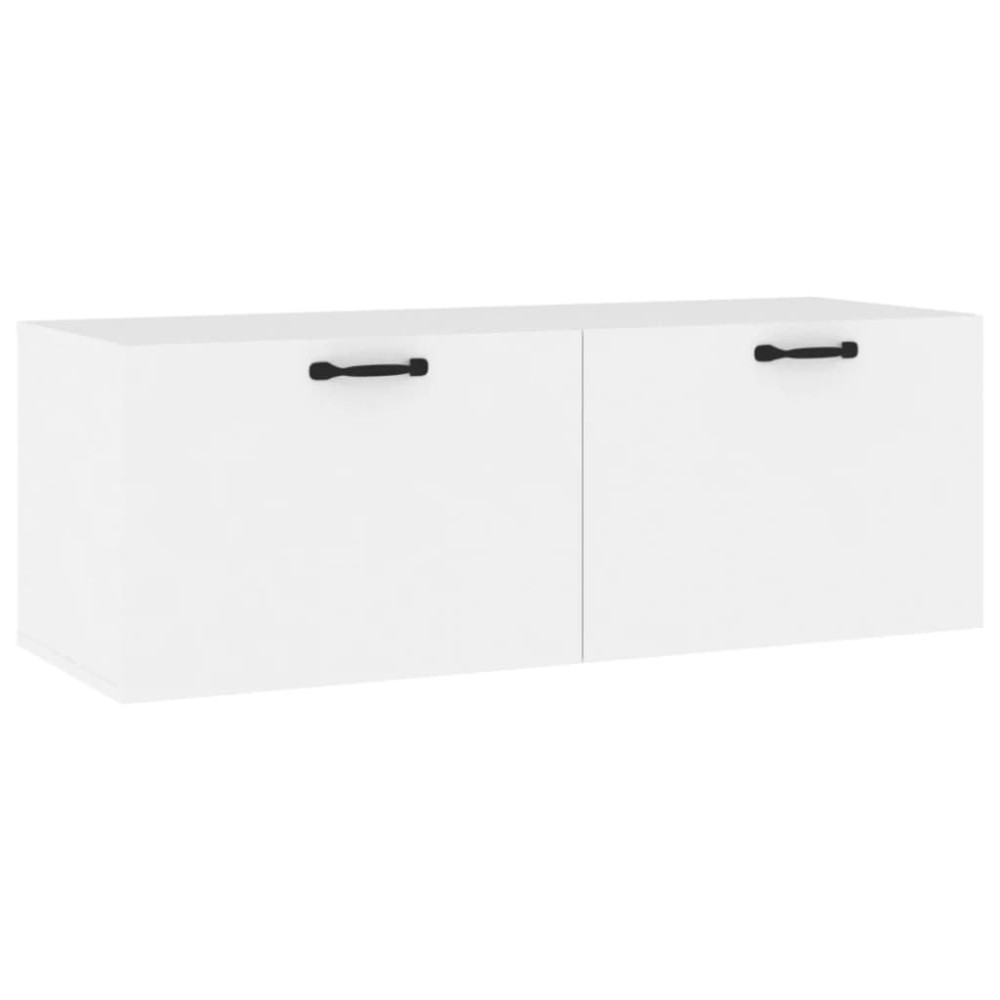 vidaXL Ντουλάπι Τοίχου άσπρο 100x36,5x35 εκ. από Επεξεργασμένο Ξύλο