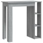 vidaXL Τραπέζι Μπαρ με Ράφια Γκρι Sonoma 102x50x103,5 εκ. Μοριοσανίδα
