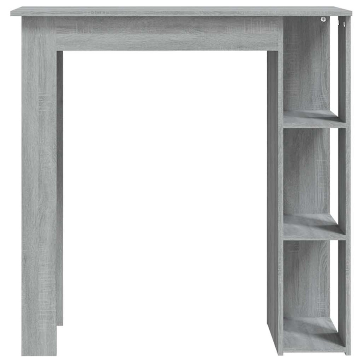 vidaXL Τραπέζι Μπαρ με Ράφια Γκρι Sonoma 102x50x103,5 εκ. Μοριοσανίδα
