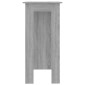 vidaXL Τραπέζι Μπαρ με Ράφια Γκρι Sonoma 102x50x103,5 εκ. Μοριοσανίδα