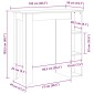 vidaXL Τραπέζι Μπαρ με Ράφια Γκρι Sonoma 102x50x103,5 εκ. Μοριοσανίδα