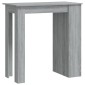 vidaXL Τραπέζι Μπαρ με Ράφια Γκρι Sonoma 102x50x103,5 εκ. Μοριοσανίδα