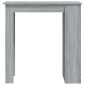 vidaXL Τραπέζι Μπαρ με Ράφια Γκρι Sonoma 102x50x103,5 εκ. Μοριοσανίδα