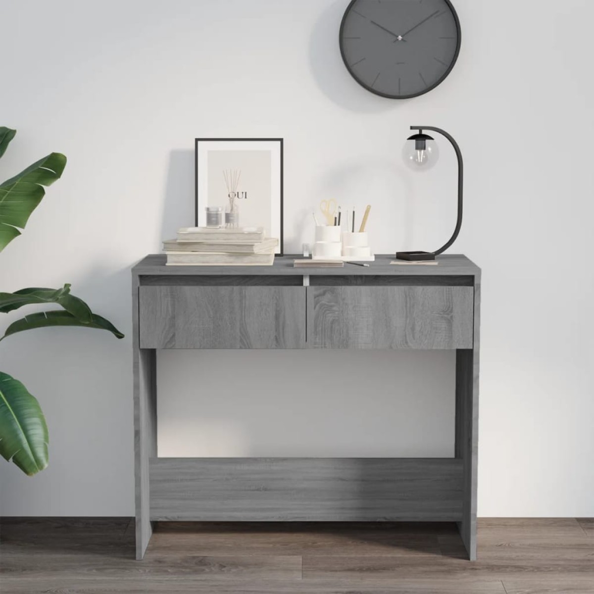 vidaXL Τραπεζάκι Κονσόλα Γκρι Sonoma 89x41x76,5 εκ. από Μοριοσανίδα