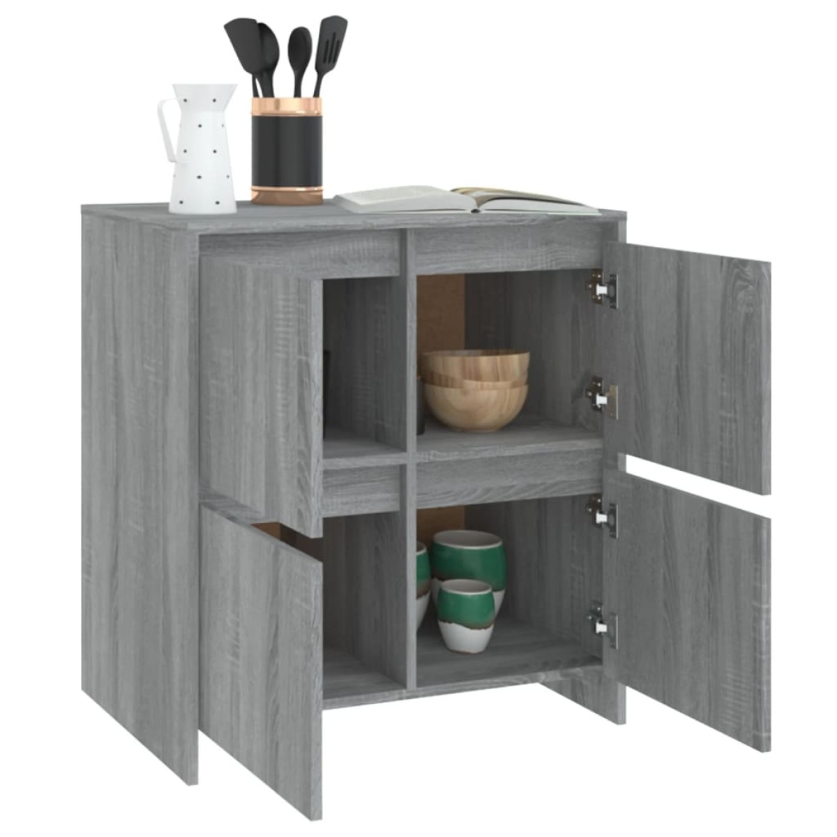 vidaXL Μπουφές Γκρι Sonoma 70 x 41 x 75 εκ. από Μοριοσανίδα