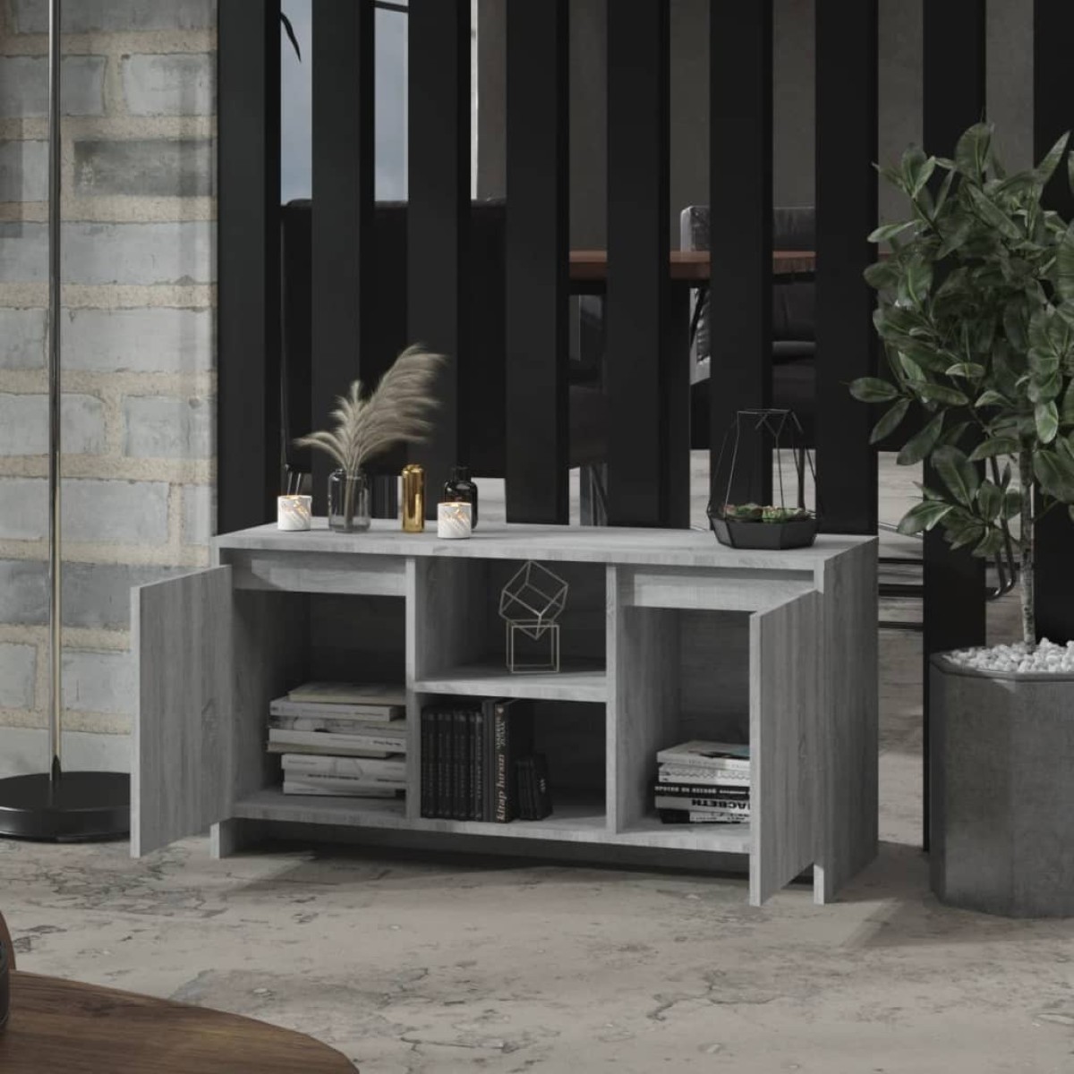 vidaXL Έπιπλο Τηλεόρασης Γκρι Sonoma 102x37,5x52,5 εκ. από Μοριοσανίδα