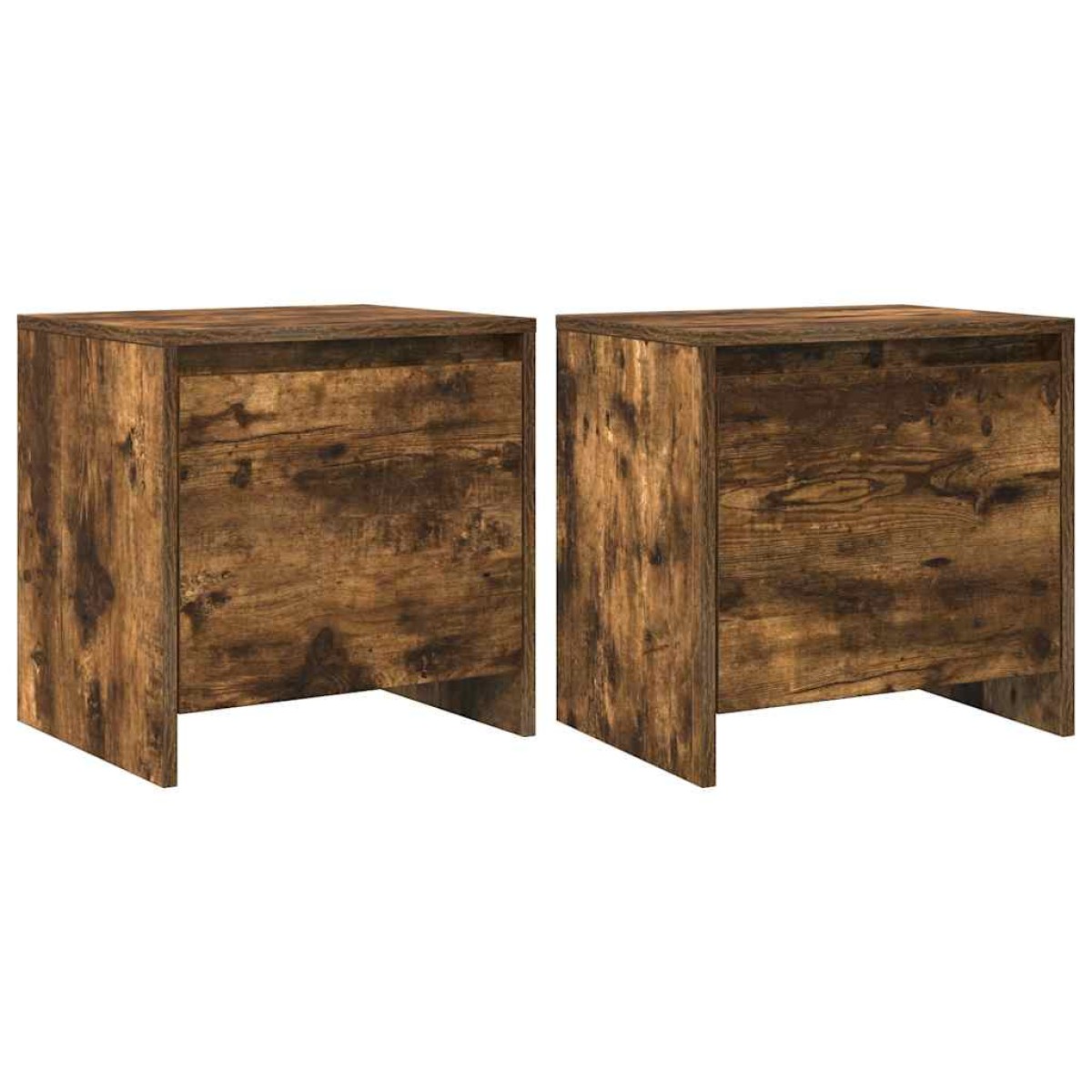 vidaXL Κομοδίνα 2 τεμ Καπνιστή Δρυς 45 x 34 x 44,5 εκ. από Μοριοσανίδα