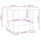 vidaXL Τραπεζάκι Σαλονιού Καπνιστή Δρυς 55 x 55 x 42 εκ. Μοριοσανίδα