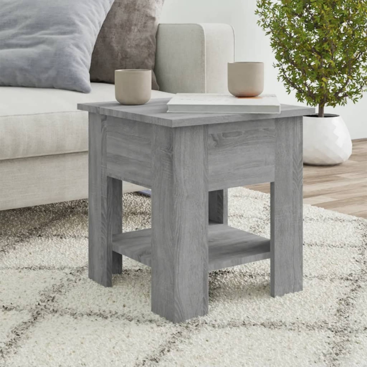 vidaXL Τραπεζάκι Σαλονιού Γκρι Sonoma 40 x 40 x 42 εκ. από Συνθ. Ξύλο