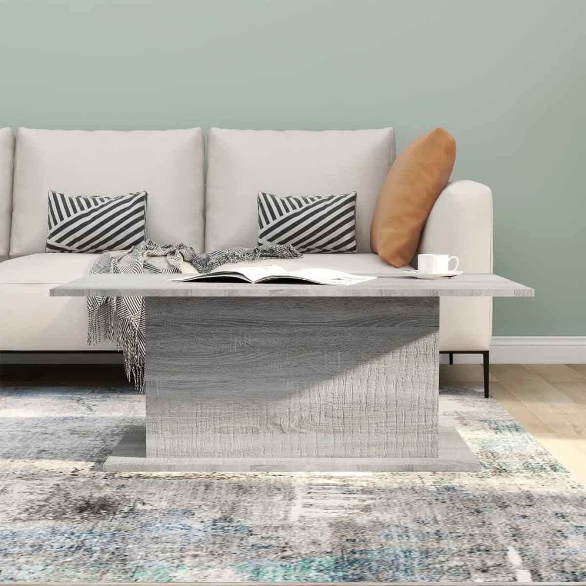 vidaXL Τραπεζάκι Σαλονιού Γκρι Sonoma 102 x 55,5 x 40 εκ. Μοριοσανίδα