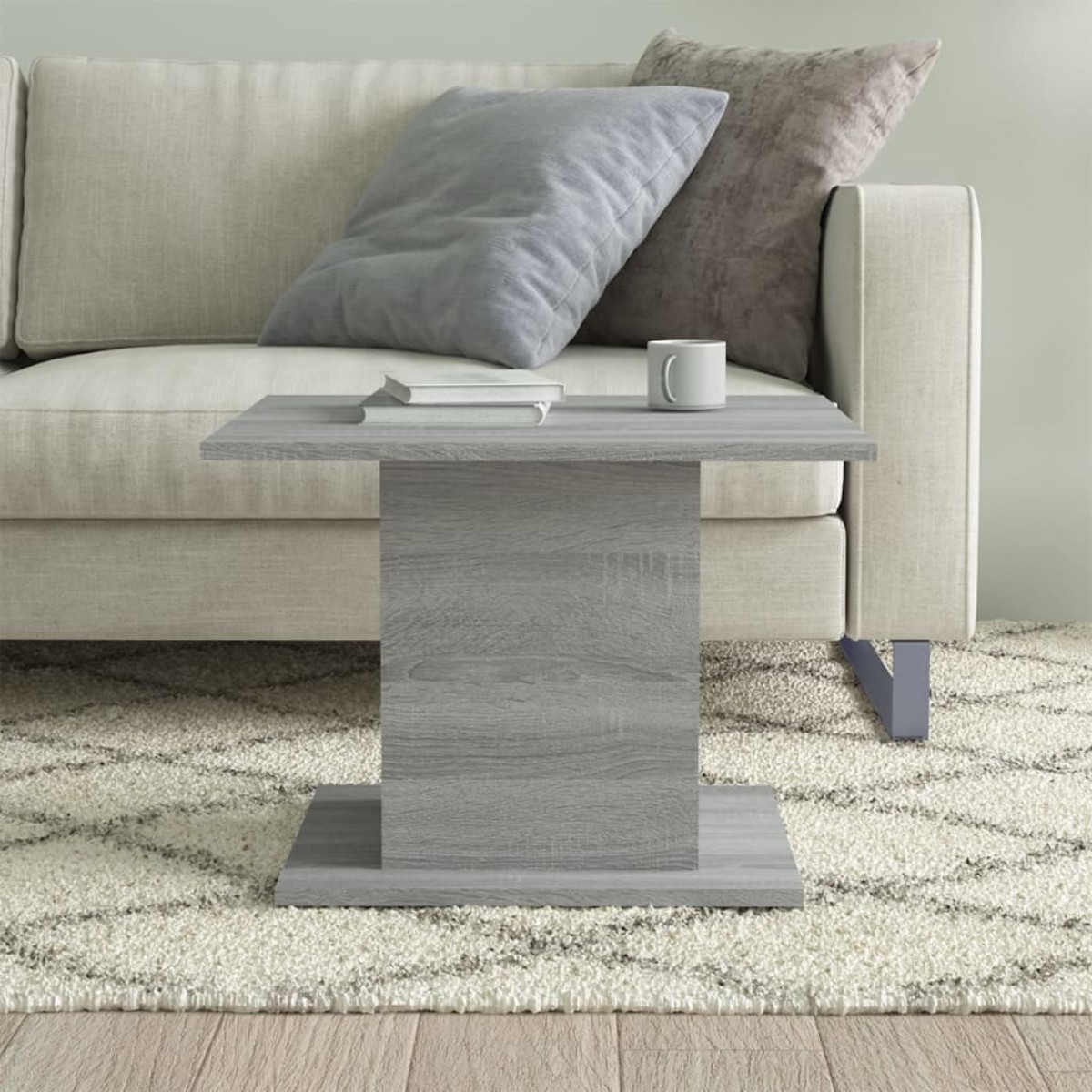 vidaXL Τραπεζάκι Σαλονιού Γκρι Sonoma 55,5x55,5x40 εκ. από Μοριοσανίδα