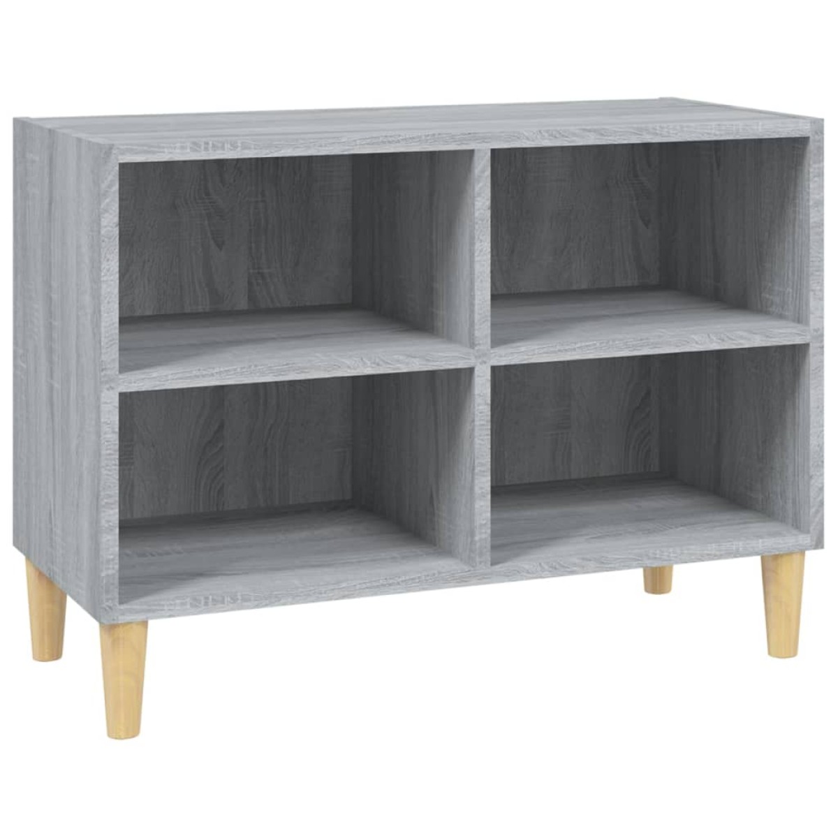 vidaXL Έπιπλο Τηλεόρασης Γκρι Sonoma 69,5x30x50εκ & Μασίφ Ξύλινα Πόδια
