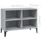 vidaXL Έπιπλο Τηλεόρασης Γκρι Sonoma 69,5x30x50 εκ. με Μεταλλικά Πόδια