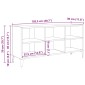 vidaXL Έπιπλο Τηλεόρασης Καπνισ. Δρυς 103,5x30x50εκ Μεταλλικά Πόδια