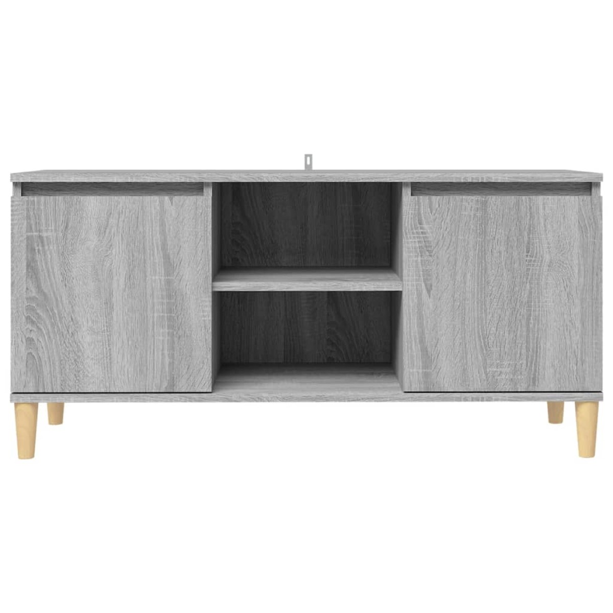 vidaXL Έπιπλο Τηλεόρασης Γκρι Sonoma 103,5x35x50 εκ Μασίφ Ξύλινα Πόδια