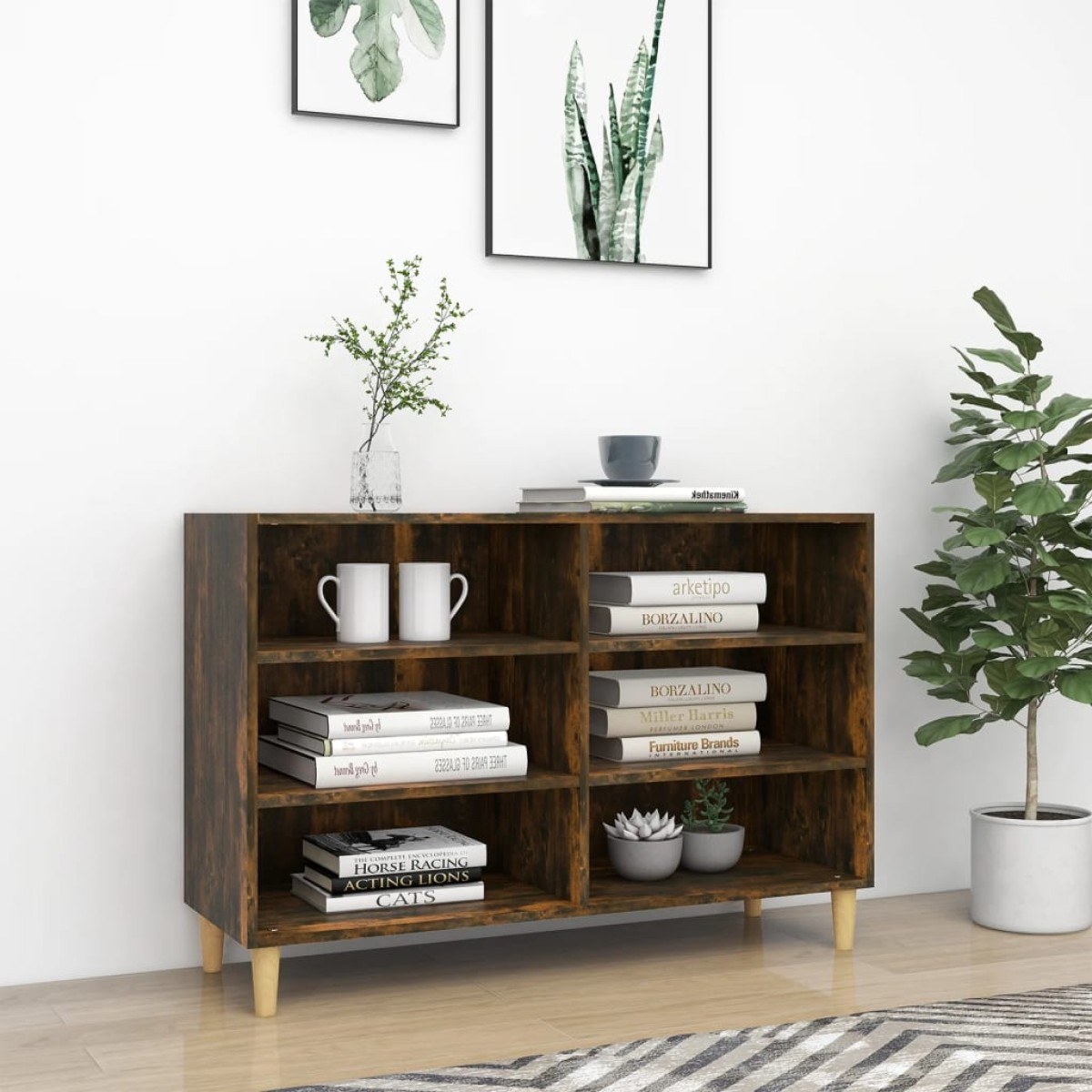 vidaXL Ραφιέρα Καπνιστή Δρυς 103,5 x 35 x 70 εκ. από Μοριοσανίδα