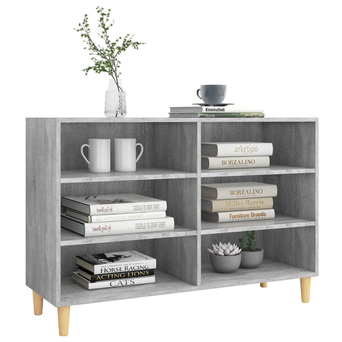 vidaXL Ραφιέρα Γκρι Sonoma 103,5 x 35 x 70 εκ. από Μοριοσανίδα